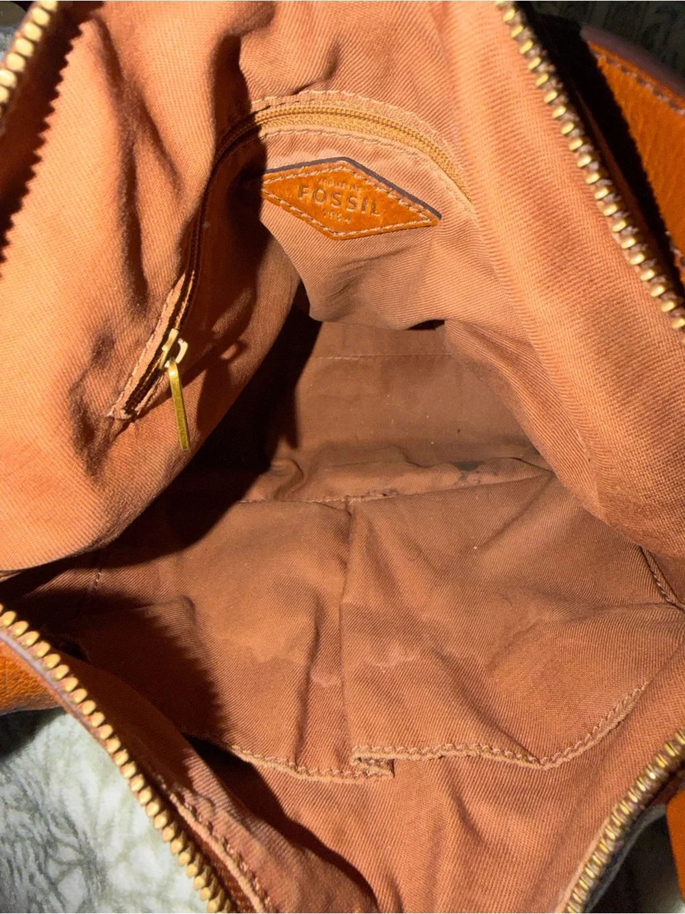 Fossil Emerson Brown Leather Hobo Bag